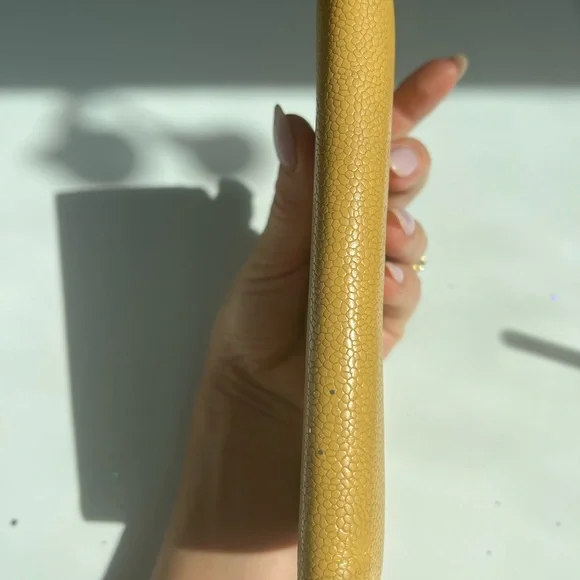 CHANEL Mustard Yellow Leather Clutch Long Wallet Gold Kisslock - Picture 11 of 16